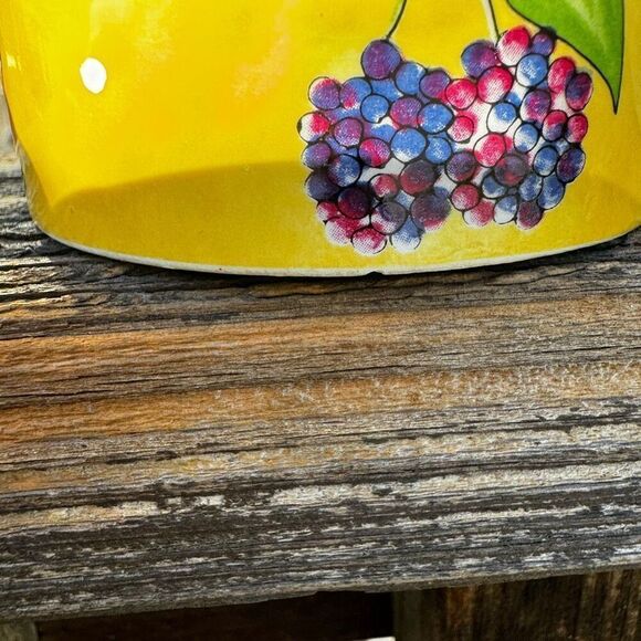 Bois D'Arc Tutti Fruitti ESSEX COLLECTION BlackBerry Coffee Mug Cup Glass - Picture 6 of 7